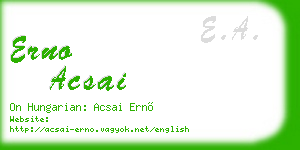 erno acsai business card