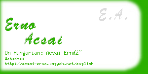 erno acsai business card